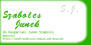 szabolcs junek business card